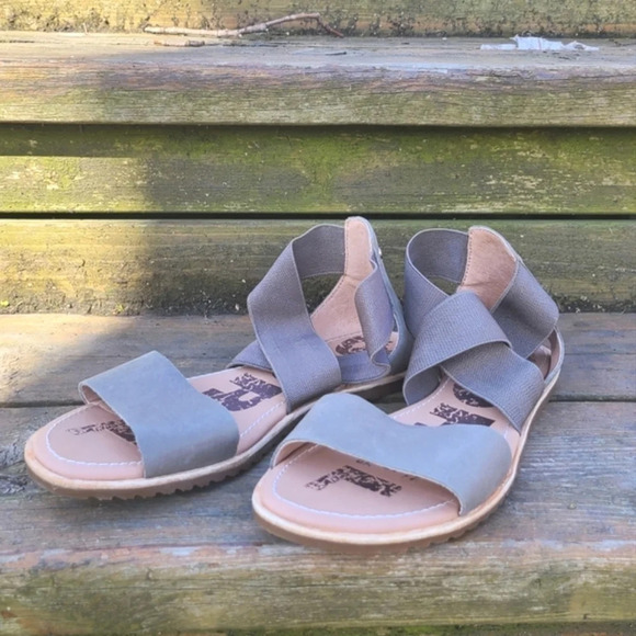 SOREL *Olive Green* Strappy Ella Sandals Size 7 - Picture 5 of 10